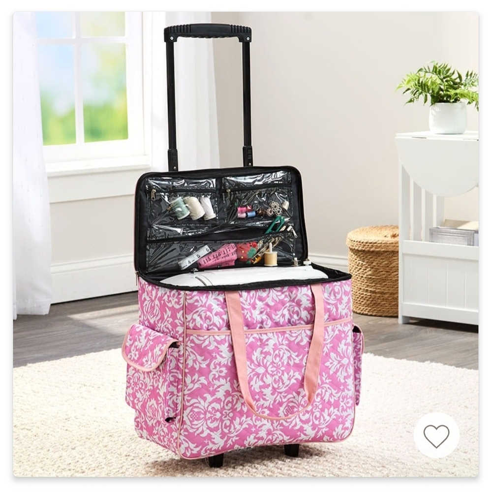 Pink Rolling Storage Tote/Organizer